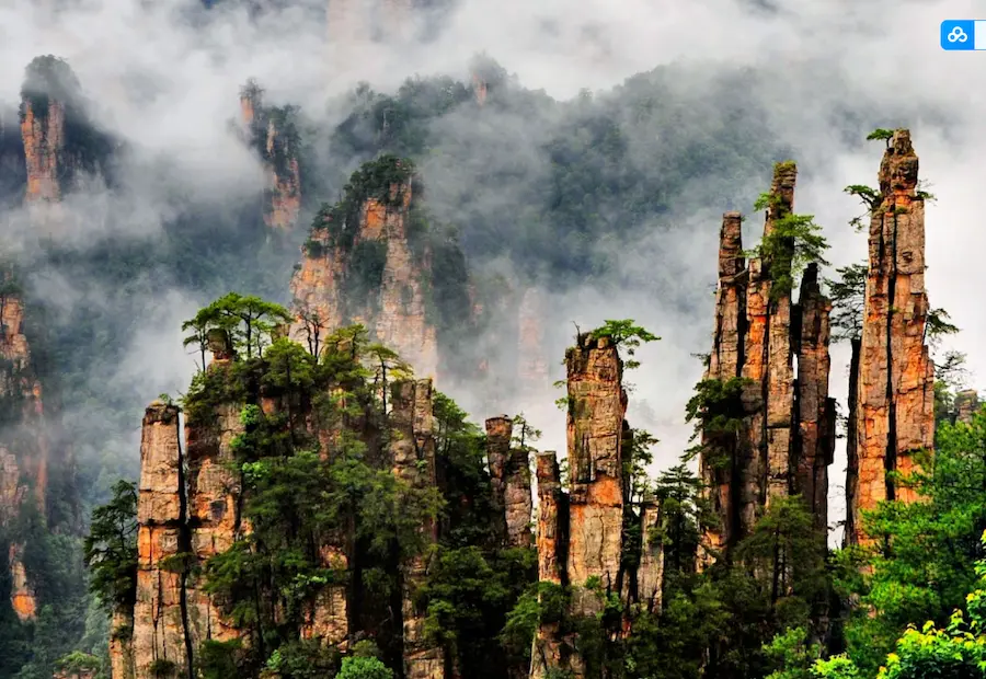 Imperial Brush Peak, a landmark of Zhangjiajie's landform.