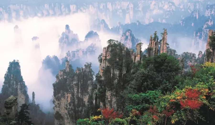 best time to visit zhangjiajie:Zhangjiajie National Forest Park in spring