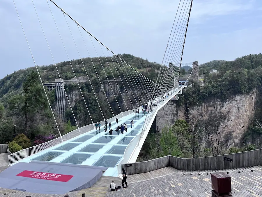 The glass bridge in Zhangjiajie Grand Canyon