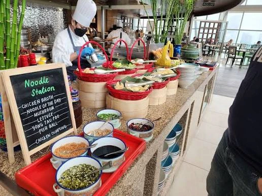 Fresh rice noodle station at Pullman Zhangjiajie Hotel breakfast buffet